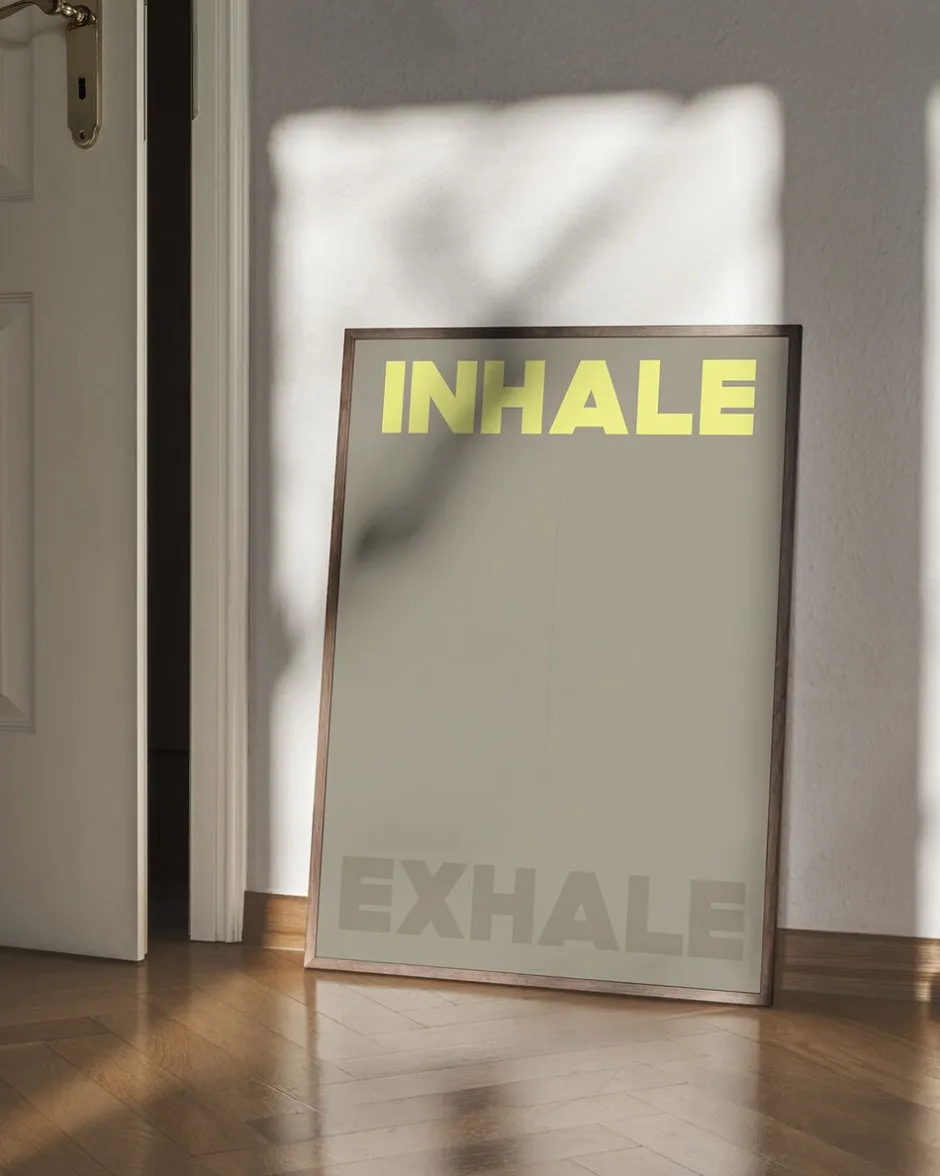Plakater & Rammer<Poster & Frame A Love Story by Anne Mark Møller - Inhale Exhale Flerfarvet