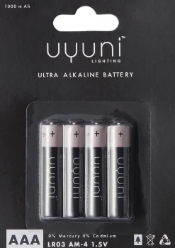 Elektronik|Elektriske Julelys<Uyuni AAA Battery, 1,5V, 1000mAh - 4 pack
