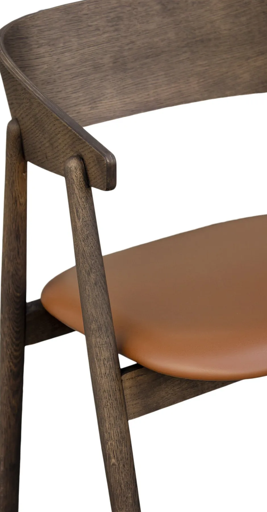 Møbler<Andersen - Furniture AC2 armchair, Smoked oak, Leather Cognac