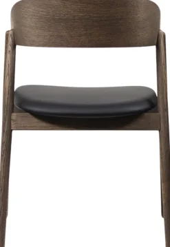 Møbler<Andersen - Furniture AC2 armchair, Smoked oak, Leather Black