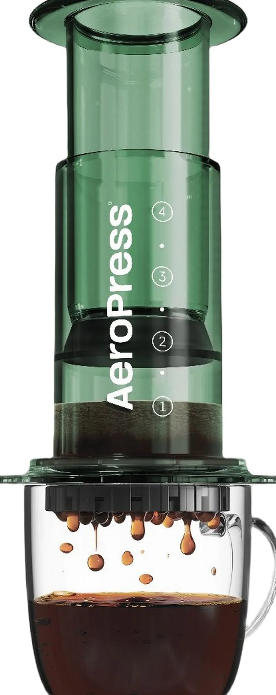 Kaffe & Te<Aeropress Clear Colors Green Coffee Press