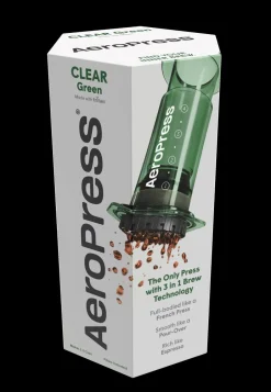 Kaffe & Te<Aeropress Clear Colors Green Coffee Press