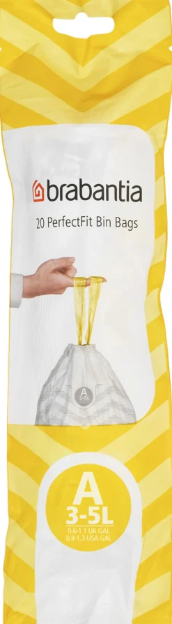 Badeværelsestilbehør|Skraldespande<Brabantia Affaldspose 3 ltr.