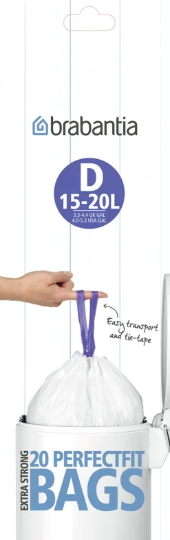 Skraldespande<Brabantia Affaldspose 15 ltr. 20 stk.
