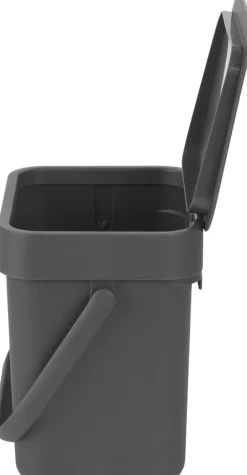 Skraldespande<Brabantia Affaldsspand m/låg sort. kon. 3 ltr