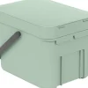 Skraldespande<Brabantia Affaldsspand m/låg sort. kon. 6 ltr