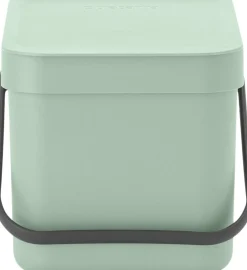Skraldespande<Brabantia Affaldsspand m/låg sort. kon. 6 ltr