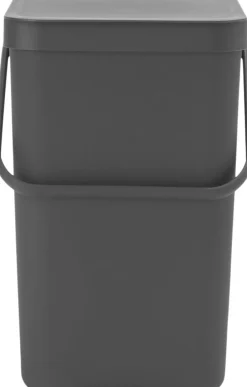 Skraldespande<Brabantia Affaldsspand m/låg sort. kon 25 ltr.