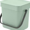 Skraldespande<Brabantia Affaldsspand m/låg sort. kon. 3 ltr