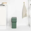 Skraldespande<Brabantia Affaldsspand m/låg sort. kon. 16 lt