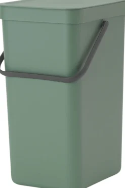 Skraldespande<Brabantia Affaldsspand m/låg sort. kon. 16 lt