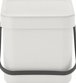 Skraldespande<Brabantia Affaldsspand m/låg sort. kon. 6 ltr
