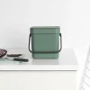 Skraldespande<Brabantia Affaldsspand m/låg sort. kon. 3 ltr