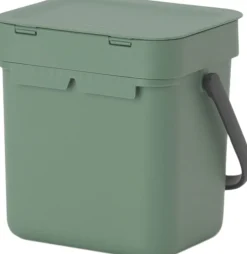 Skraldespande<Brabantia Affaldsspand m/låg sort. kon. 3 ltr