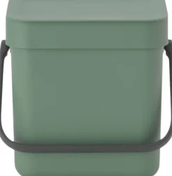 Skraldespande<Brabantia Affaldsspand m/låg sort. kon. 3 ltr