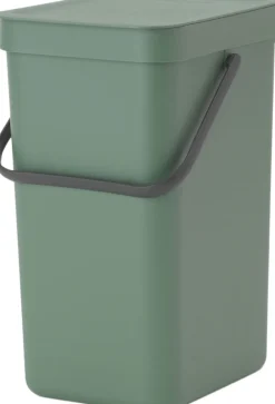 Skraldespande<Brabantia Affaldsspand m/låg sort.kon. 12 ltr