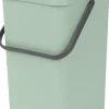 Skraldespande<Brabantia Affaldsspand m/låg sort.kon. 12 ltr