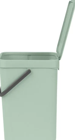 Skraldespande<Brabantia Affaldsspand m/låg sort.kon. 12 ltr