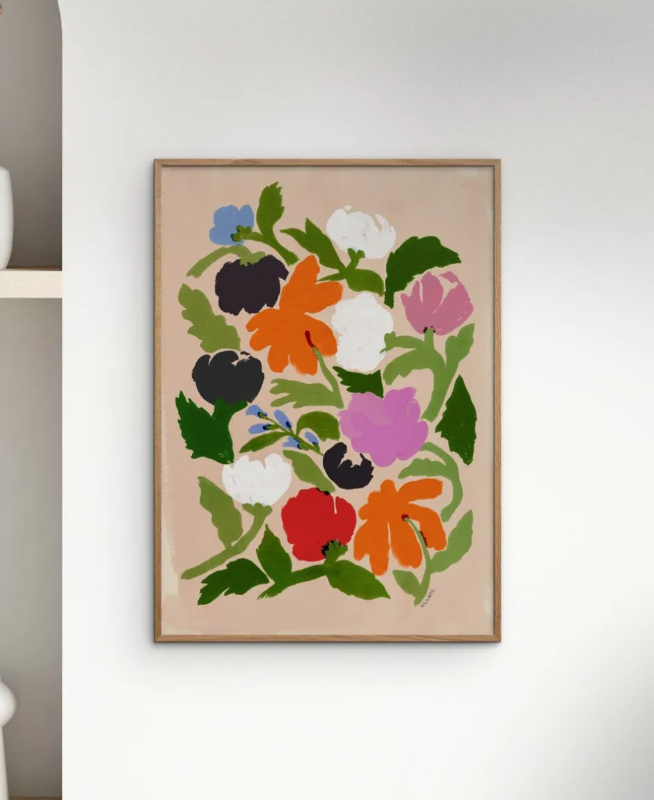 Plakater & Rammer<Poster & Frame Affordable Art Prints x Megan Galante - Vibrant Floral Abstract Flower Flerfarvet