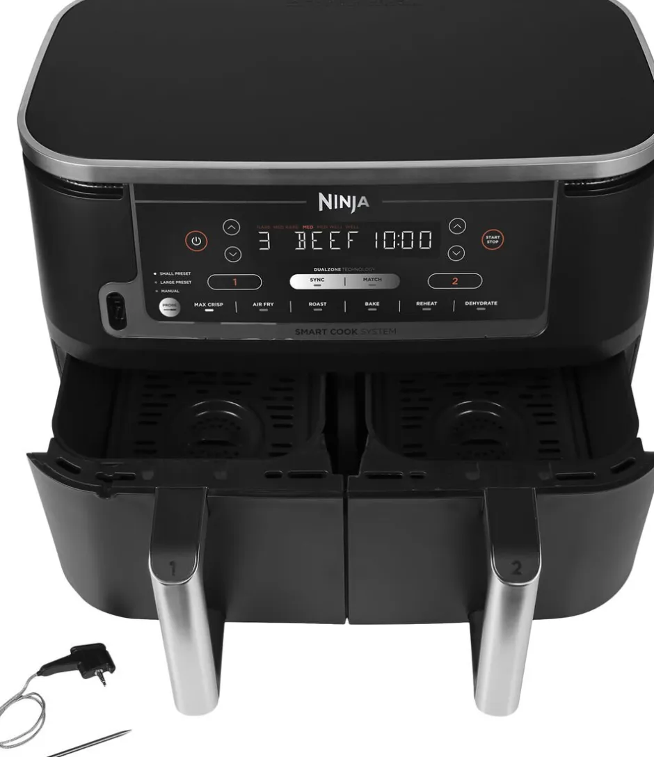 Køkkenmaskiner<Ninja Airfryer MAX Dual Zone 2470W 9. 5 L + TEMP