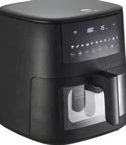 Køkkenmaskiner<Holm Airfryer m/vindue 1650 watt 6,5 liter Mat sort