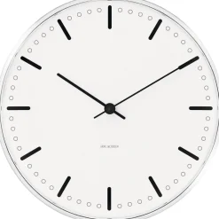 Ure & Vejrstationer<Arne Jacobsen Clocks AJ city hall væg-ur 29 cm.