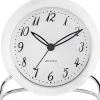 Ure & Vejrstationer<Arne Jacobsen Clocks AJ LK bordur, hvid/hvid, Ø 11 cm, alarm