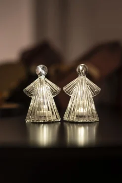 Elektriske Julelys<Sirius Alberte Engel 2stk sæt