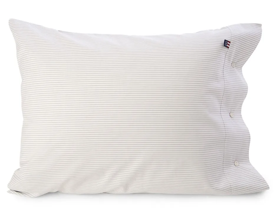 Sengetøj & Lagner<Lexington American Pin Point Oxford Stripe pudebetræk 60x63, grå/hvid