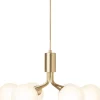 Pendler<Nuura Apiales 6, brushed brass / opal