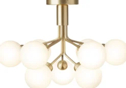 Loftlamper<Nuura Apiales 9 Ceiling Brass / opal