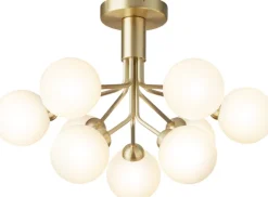 Loftlamper<Nuura Apiales 9 Ceiling Brass / opal