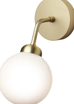 Væglamper<Nuura Apiales Wall, brushed brass / opal