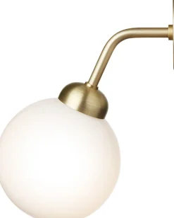 Væglamper<Nuura Apiales Wall Hard-wired, brushed brass / opal