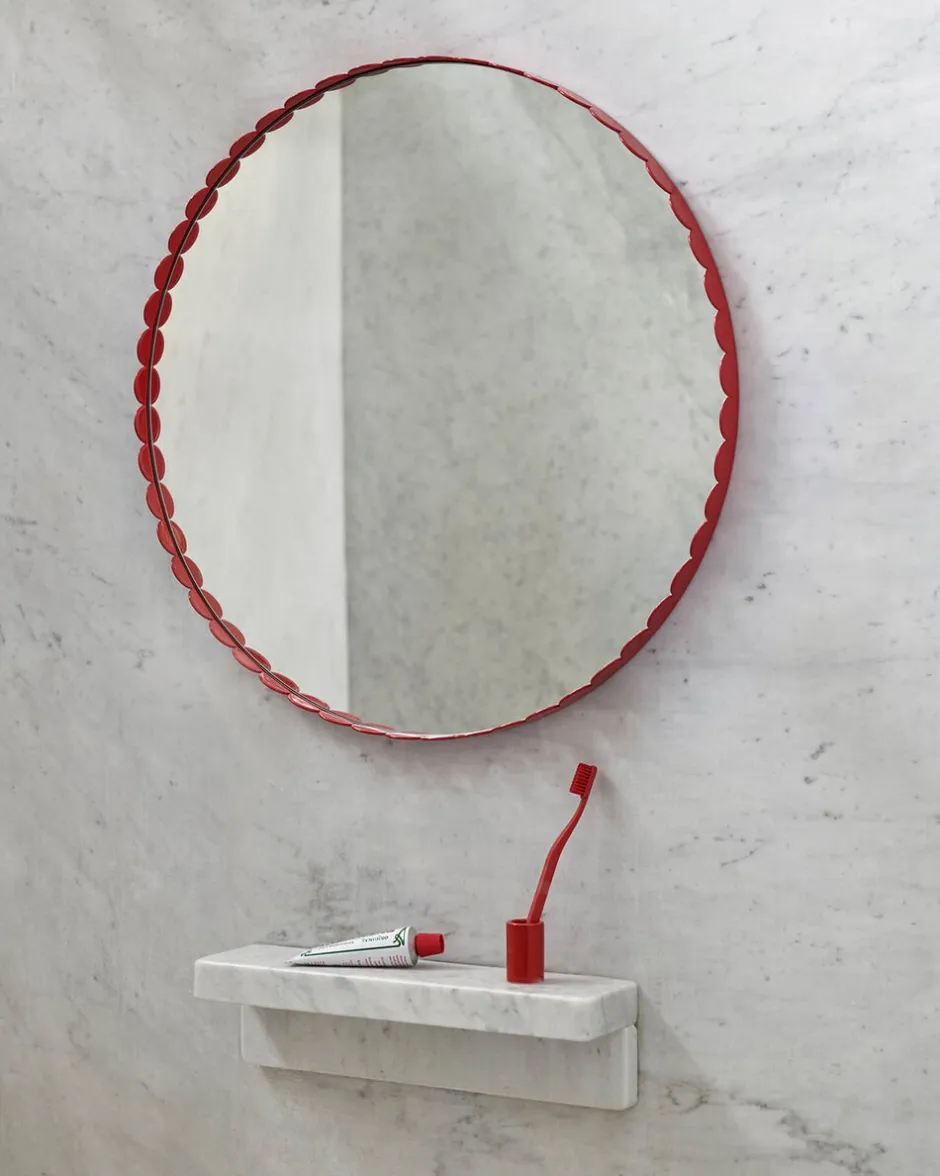 Spejle<Hay Arcs Mirror-Round-Red