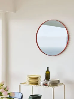 Spejle<Hay Arcs Mirror-Round-Red