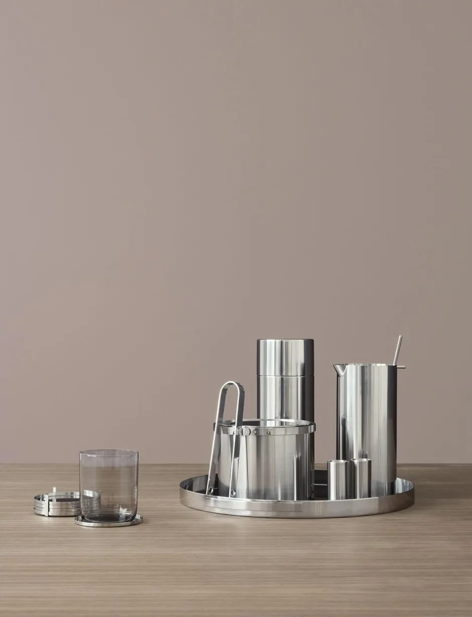 Bar & Vin<Stelton Arne Jacobsen martini mixer med mixer ske 1 l, steel
