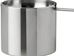 Kontorartikler<Stelton Arne Jacobsen vippeaskebæger H 6,5 cm steel