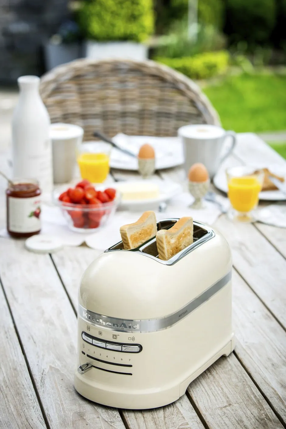 Køkkenmaskiner<KitchenAid Artisan Brødrister 2 Skiver Creme