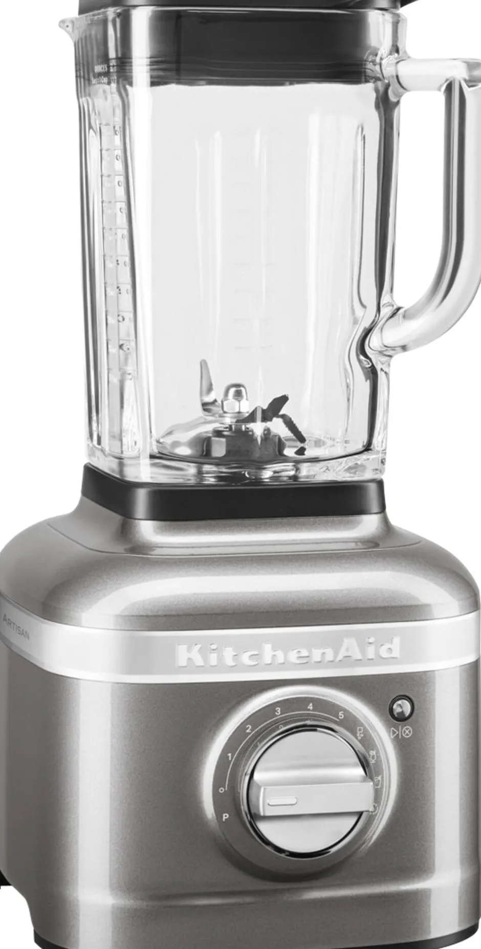 Køkkenmaskiner<KitchenAid Artisan K400 blender. 1,4 L Medalion silver