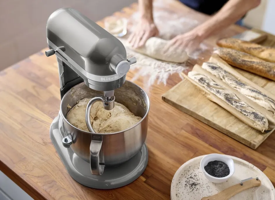 Køkkenmaskiner<KitchenAid Artisan røremaskine, 6,6 l Medalion silver