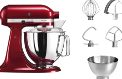 Køkkenmaskiner<KitchenAid Artisan røremaskine 4,8 l – inkl. ekstra tilbehør Red metallic