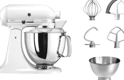 Køkkenmaskiner<KitchenAid Artisan røremaskine 4,8 l – inkl. ekstra tilbehør White