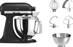 Køkkenmaskiner<KitchenAid Artisan røremaskine 4,8 l – inkl. ekstra tilbehør Rustic black