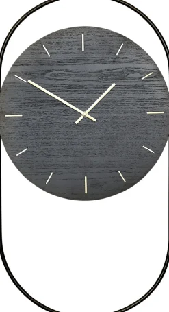 Ure & Vejrstationer<Andersen - Furniture A-Wall Clock - Black with black metal ring