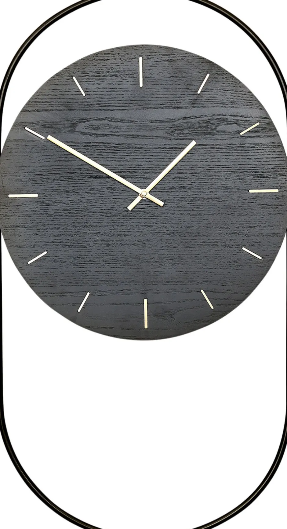 Ure & Vejrstationer<Andersen - Furniture A-Wall Clock - Black with black metal ring
