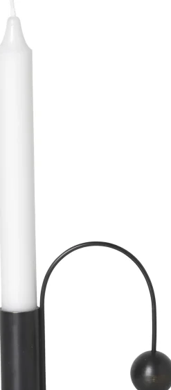 Lys & Lysestager<Ferm Living Balance Candle Holder - Black Brass