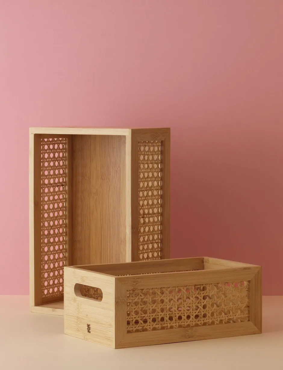 Opbevaring<RIG TIG BAMBOO BOX opbevaringskasse W 20 cm bamboo