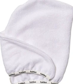 Håndklæder<Hairlust Bamboo Hair Towel Wrap, White
