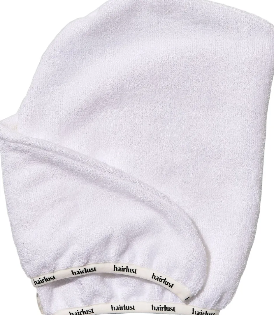 Håndklæder<Hairlust Bamboo Hair Towel Wrap, White